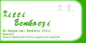 kitti benkoczi business card